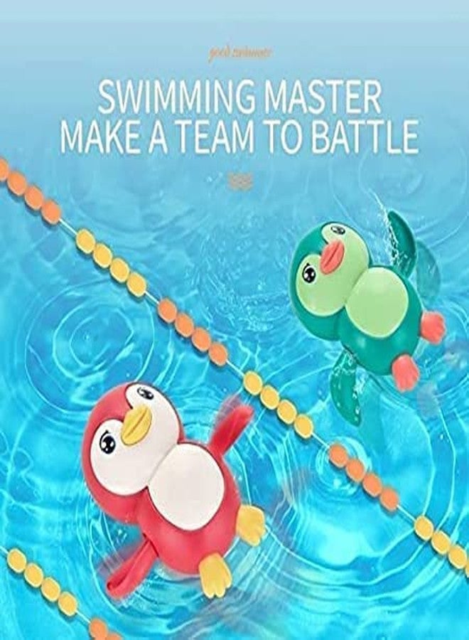 TECH LOGO ELECTRONICS لعبة سلحفاة صغيرة تعمل بالزنبرك من TECH LOGO ELECTRONICS، لعبة استحمام للأطفال الصغار، لعبة سلحفاة عائمة برسومات كرتونية عشوائية، هدية مثالية لحمام الأطفال. - Image 3